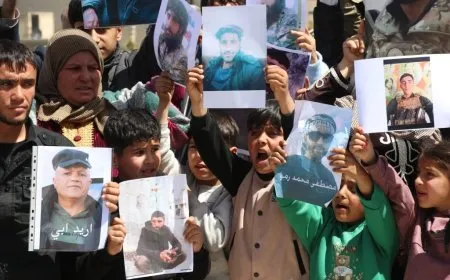 Protests in Kobani for release of prisoners held by Interim Govt.