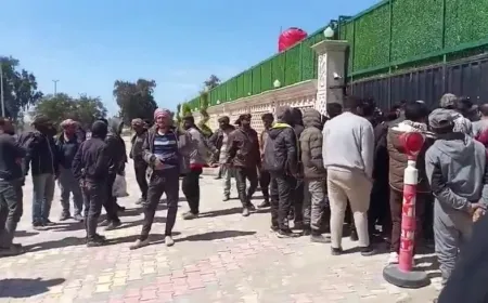 Sit-in by Central Mill workers in Raqqa demanding their salaries