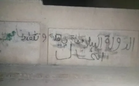 Slogans supporting ISIS mercenaries found on walls in Daraa