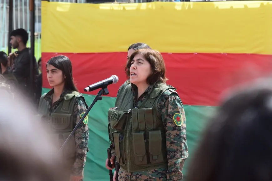 Residents of Qamishlo, Tirbespiye, Amuda celebrate Leader’s birthday, founding of YPJ