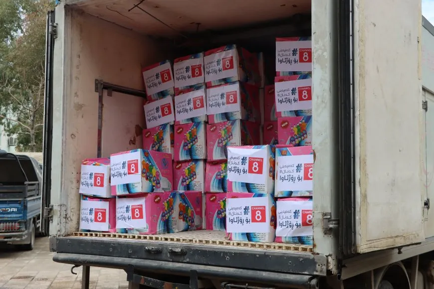 Kurdish Red Crescent distributes 750 food baskets to IDPs in Qamishlo