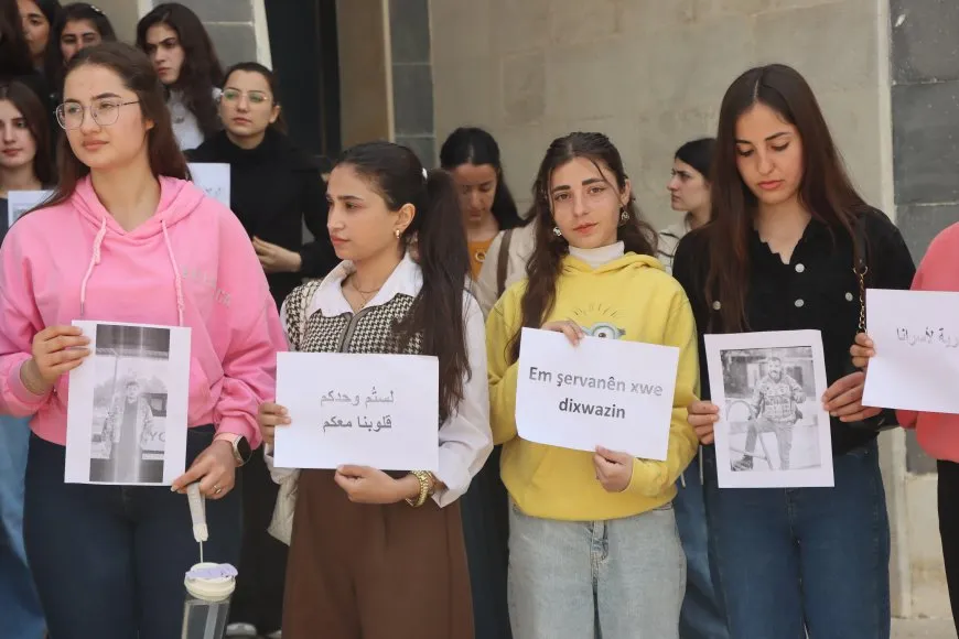 Protest in Amuda, statement in Girkê Legê call for release of detainees