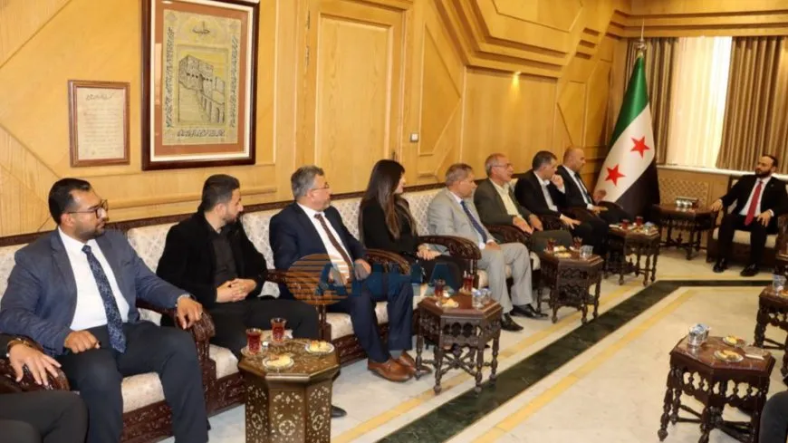 Kobani administration's delegation meets Aleppo governor to discuss promoting stability, integrating institutions