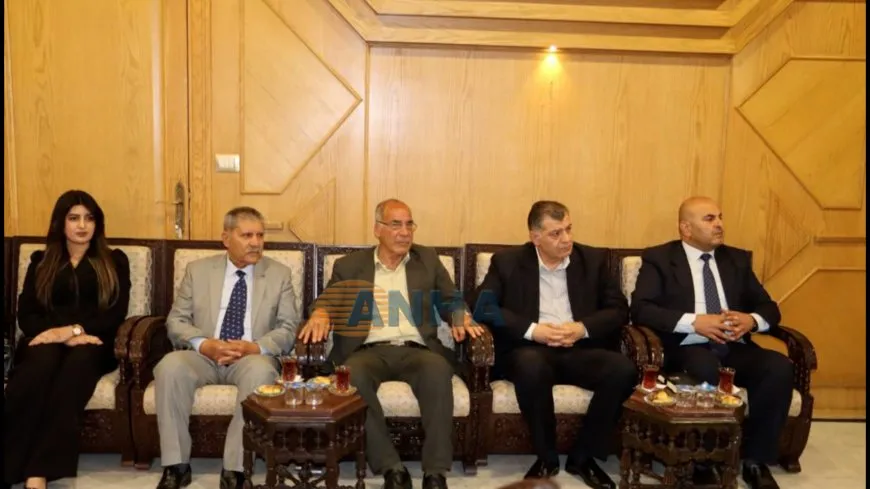 Kobani administration's delegation meets Aleppo governor to discuss promoting stability, integrating institutions
