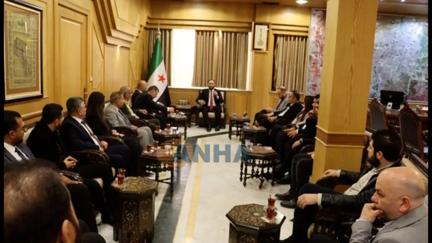 Kobani administration's delegation meets Aleppo governor to discuss promoting stability, integrating institutions