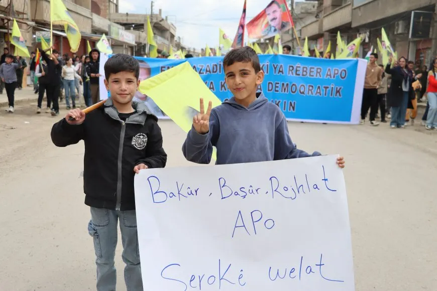 Tirbê Spiyê residents demand leader Ocalan's physical freedom