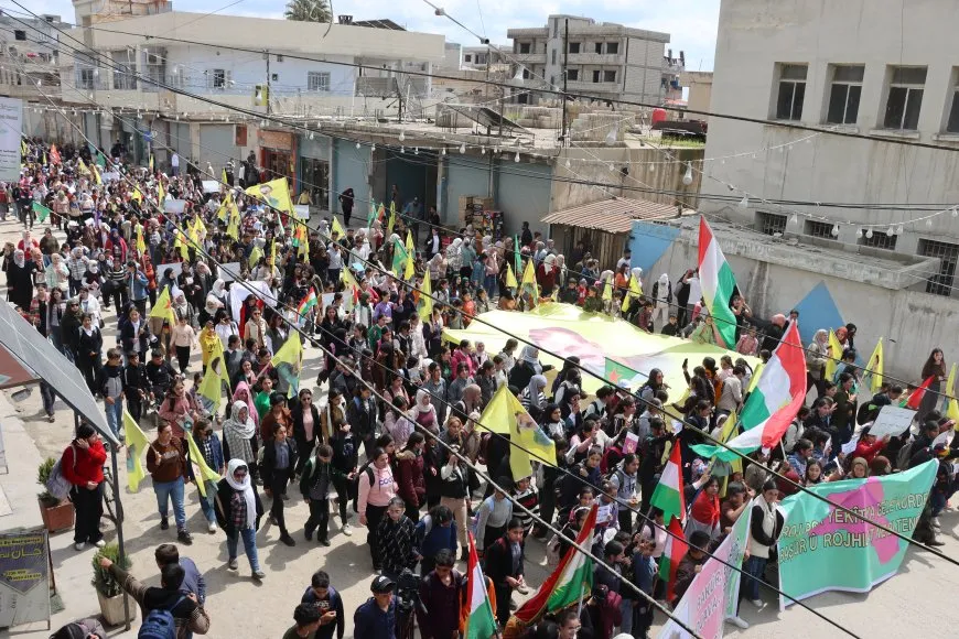 Amuda demonstration in support of South, East Kurdistan affirms Kurdish unity