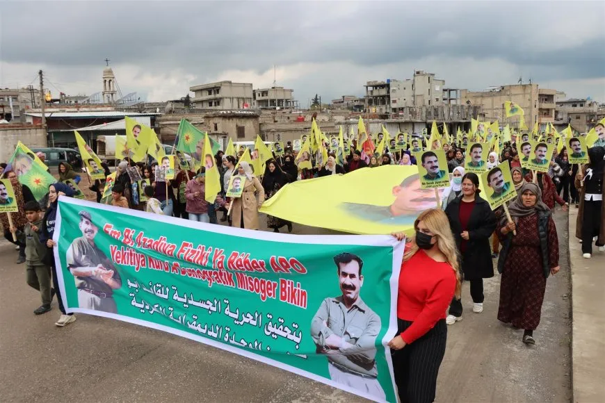 Derik residents demand leader Ocalan's physical freedom 