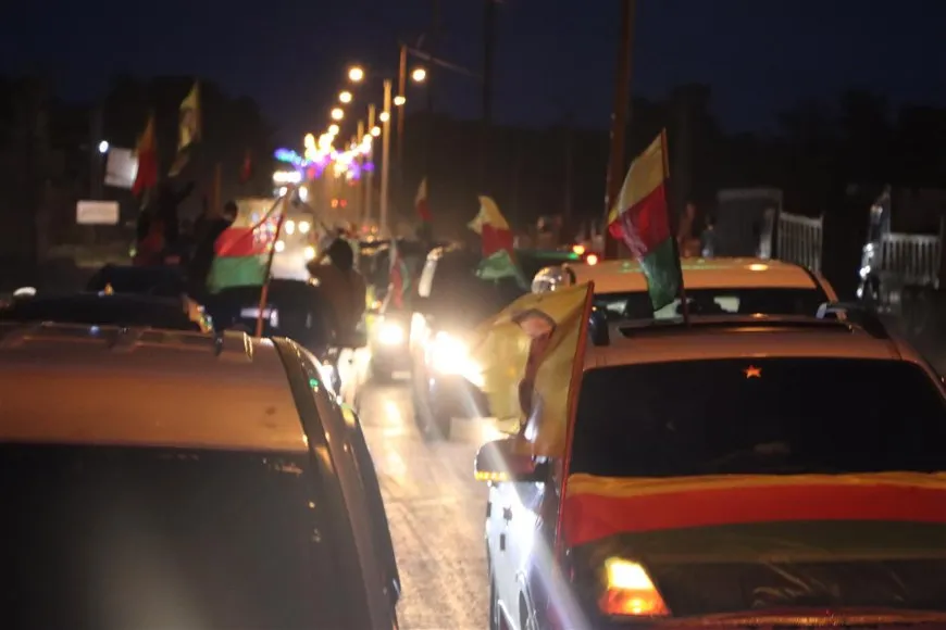 Protests held in Jazira in support of Kurdish Flag