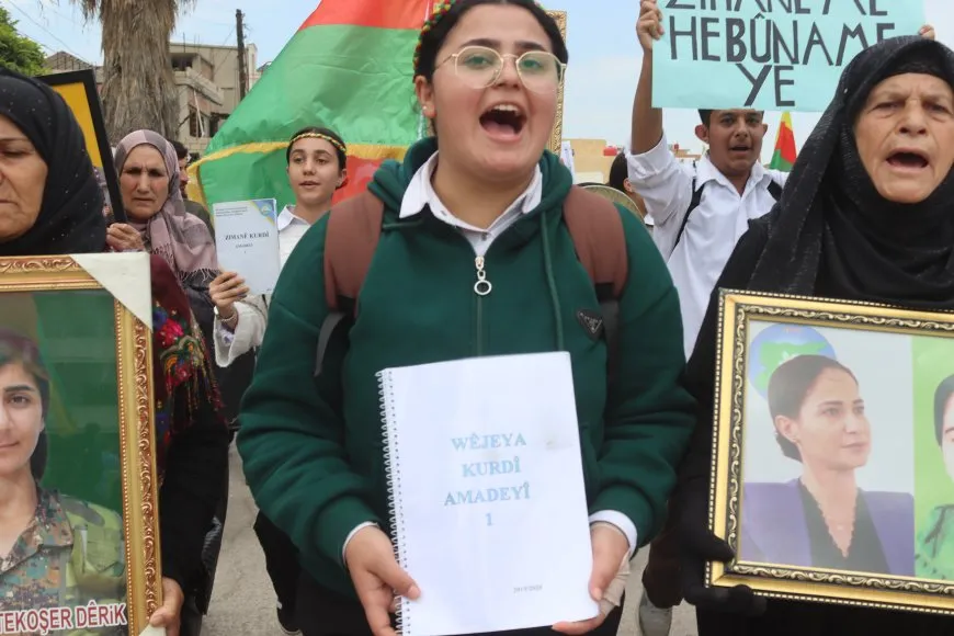 Demonstration in Derik condemns school name changes