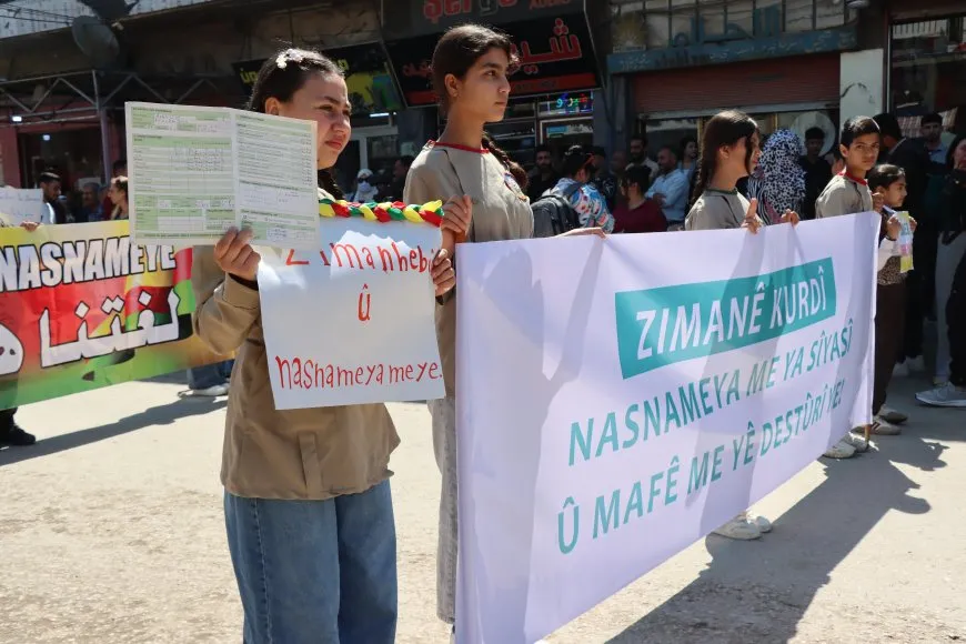 Thousands in Qamishlo demand constitutional recognition of Kurdish language