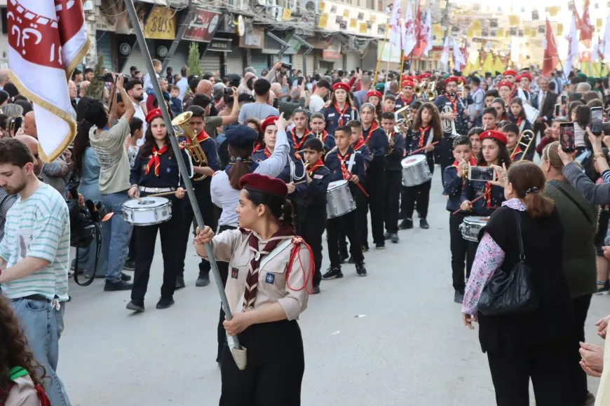 massive public reception for His Holiness Patriarch Mor Ignatius Aphrem II in Qamishlo city