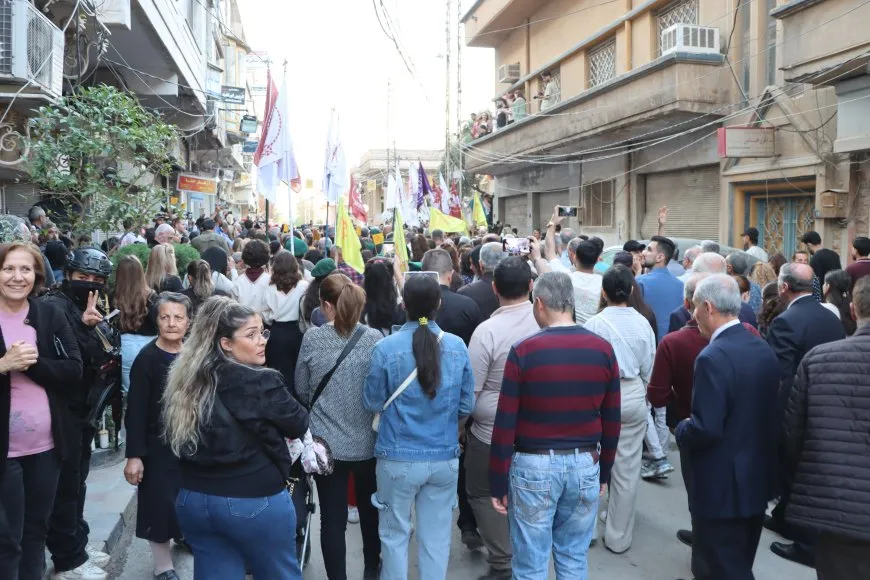 massive public reception for His Holiness Patriarch Mor Ignatius Aphrem II in Qamishlo city