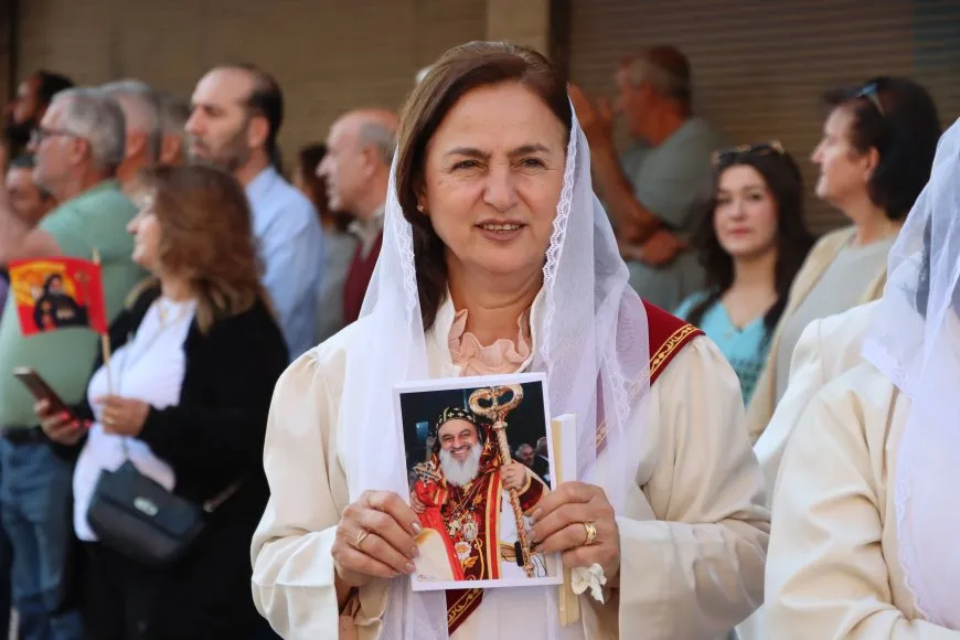 massive public reception for His Holiness Patriarch Mor Ignatius Aphrem II in Qamishlo city