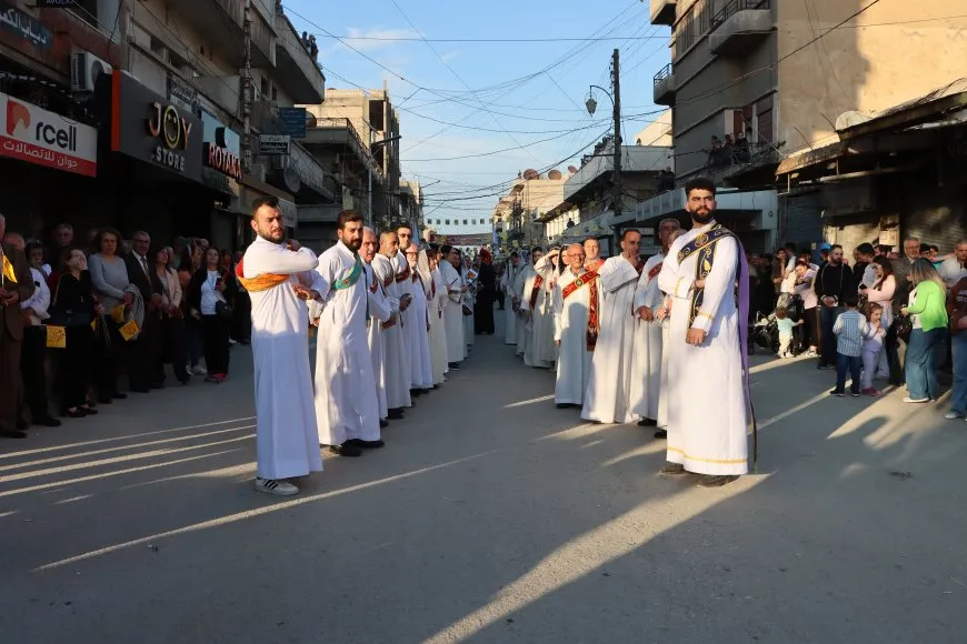 massive public reception for His Holiness Patriarch Mor Ignatius Aphrem II in Qamishlo city
