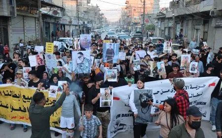 Qamishlo families rally for freedom of detained relatives