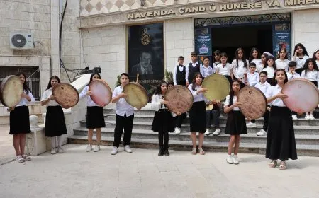 Rojava Children's Orchestra celebrates Kurdish Language Day with traditional songs