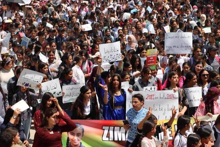 Massive march in Amuda demands constitutional recognition of Kurdish language