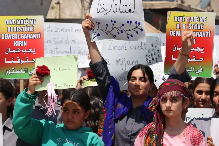 Massive march in Amuda demands constitutional recognition of Kurdish language