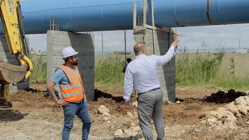 Pneumatic tank installed at al-Hilaliyah station to enhance water stability