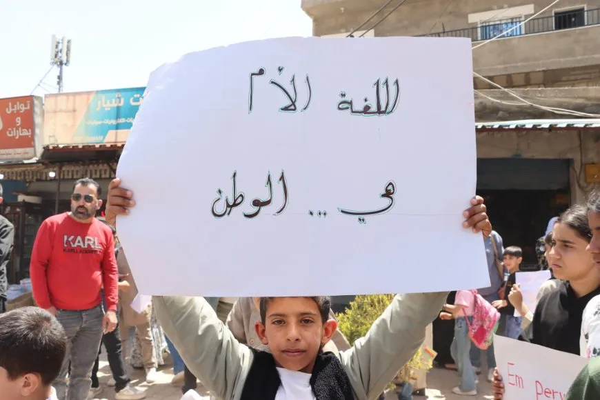 Demonstration in Qamishlo demands official recognition of Kurdish language
