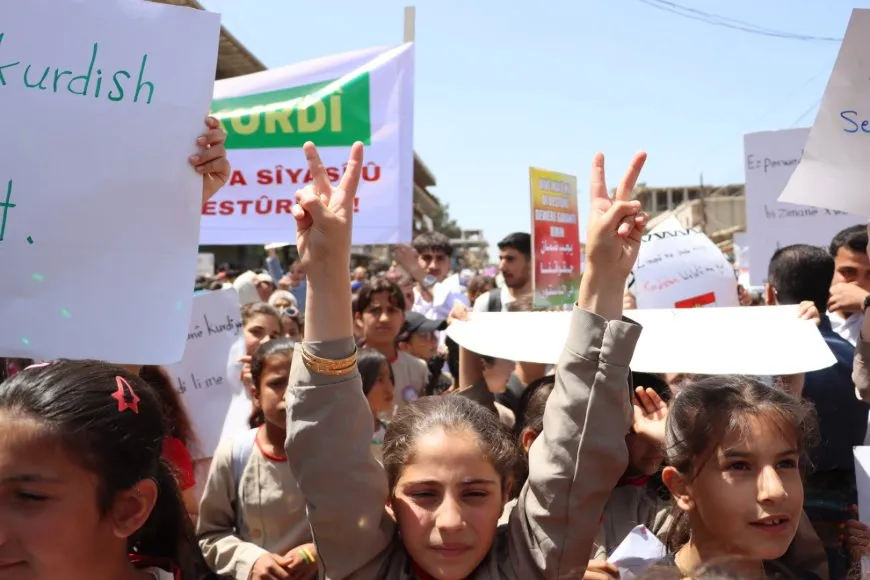Demonstration in Qamishlo demands official recognition of Kurdish language