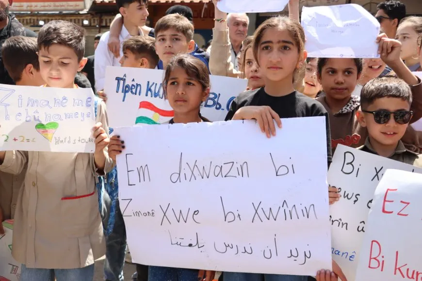 Demonstration in Qamishlo demands official recognition of Kurdish language