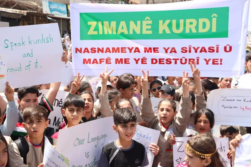 Demonstration in Qamishlo demands official recognition of Kurdish language