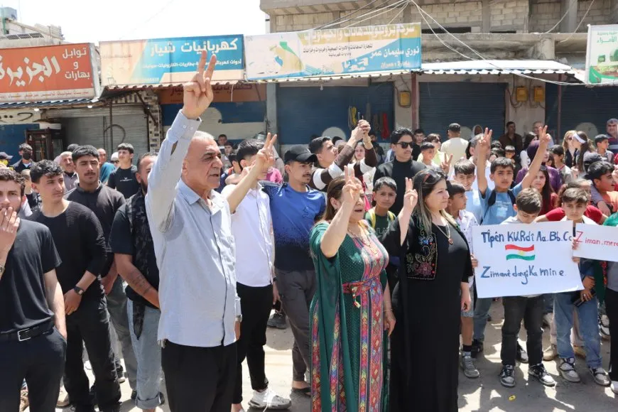 Demonstration in Qamishlo demands official recognition of Kurdish language