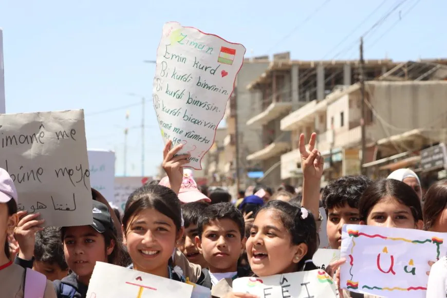 Demonstration in Qamishlo demands official recognition of Kurdish language