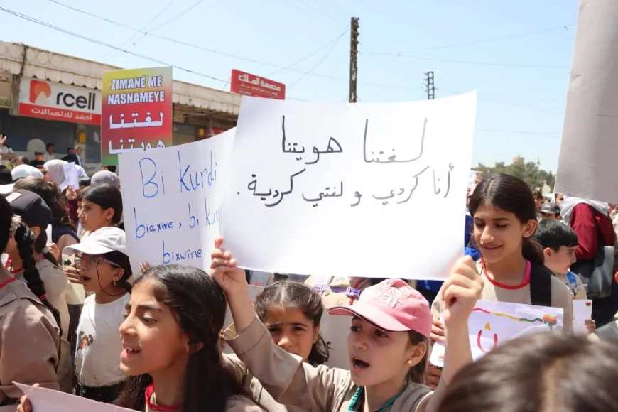 Demonstration in Qamishlo demands official recognition of Kurdish language