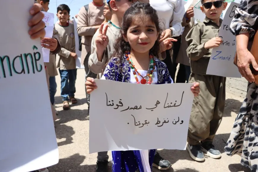 Demonstration in Qamishlo demands official recognition of Kurdish language