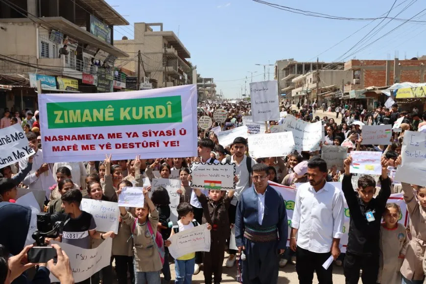 Demonstration in Qamishlo demands official recognition of Kurdish language