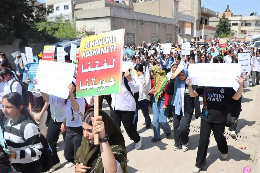 2 marches demanding constitutional recognition of Kurdish language held