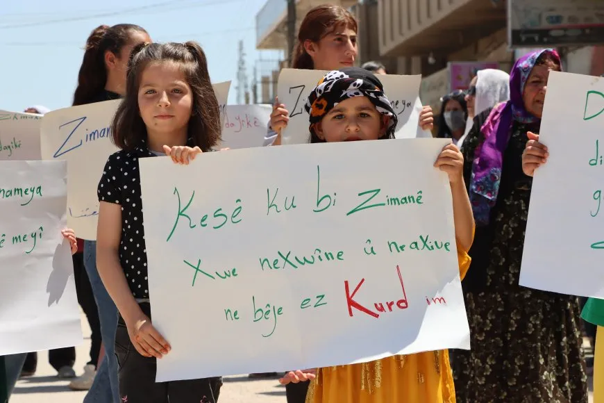 2 marches demanding constitutional recognition of Kurdish language held