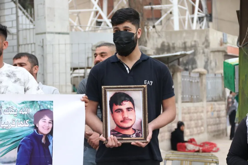 protest in Qamishlo demanding release of prisoners