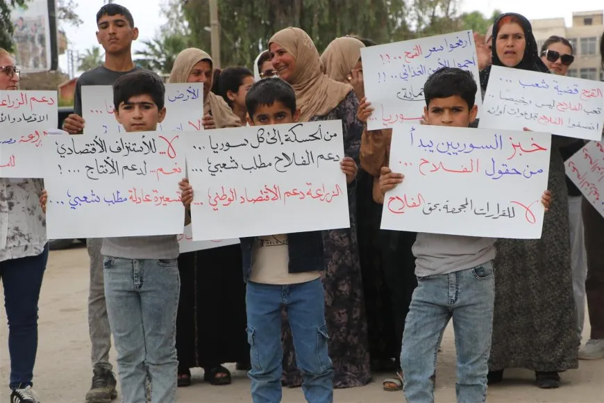 Protests in Hasaka, Qamishlo, Derik, Kobani against wheat pricing 