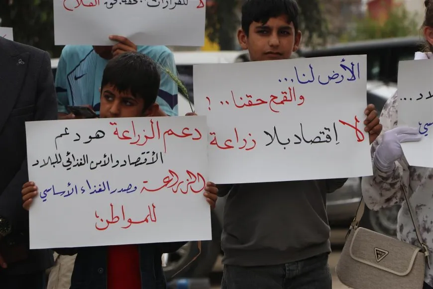 Protests in Hasaka, Qamishlo, Derik, Kobani against wheat pricing 