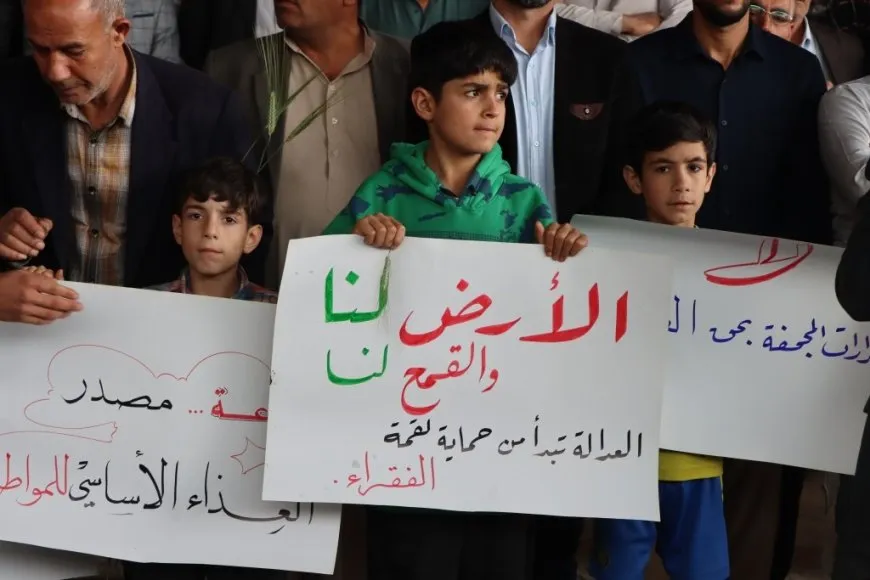 Protests in Hasaka, Qamishlo, Derik, Kobani against wheat pricing 