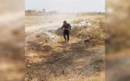 Fire in Hasaka extinguished before its spread to agricultural areas