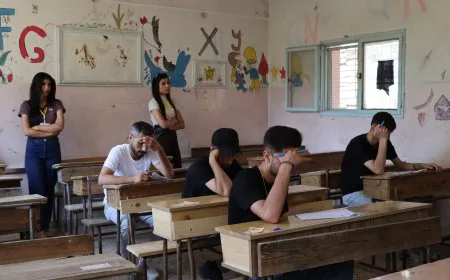 Examinations begin for preparatory, secondary certificates in Jazira, Kobani