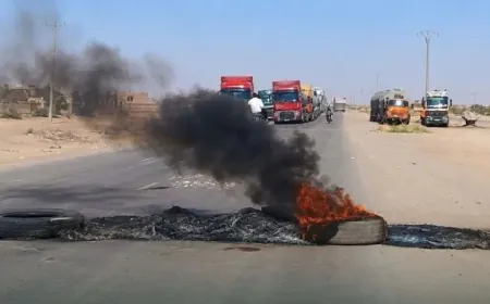 Al-Hol residents block oil tanker route for second day 
