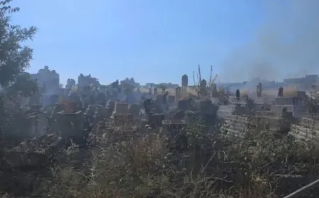 Fire broke out at ancient Al-Katib Cemetery in Homs