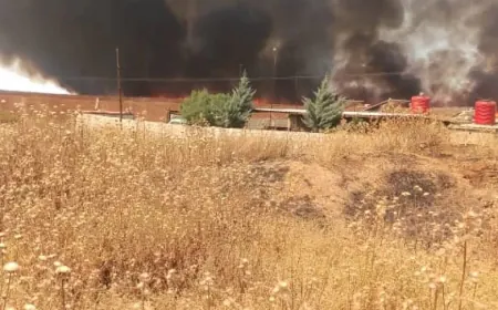 Efforts continue to contain blaze consuming farmland in Zerkan countryside