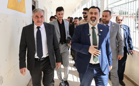 Minister of Education, Governor of Hasakah inspect examination centers in Qamishlo