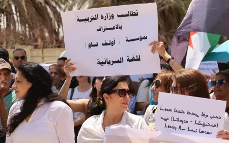 Sit-in in Hasakah demands official recognition of Syriac community, language