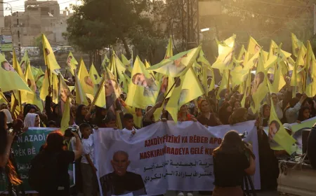 Mass rally in Hasakah calls for leader Ocalan’s physical freedom