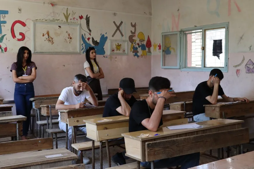 Examinations begin for preparatory, secondary certificates in Jazira, Kobani
