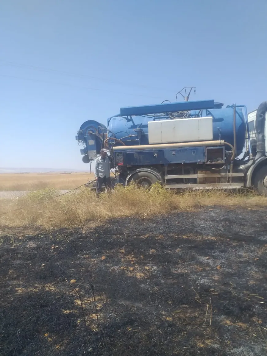 Several fires extinguished in wheat fields; Olive groves south, west of Tel Tamr