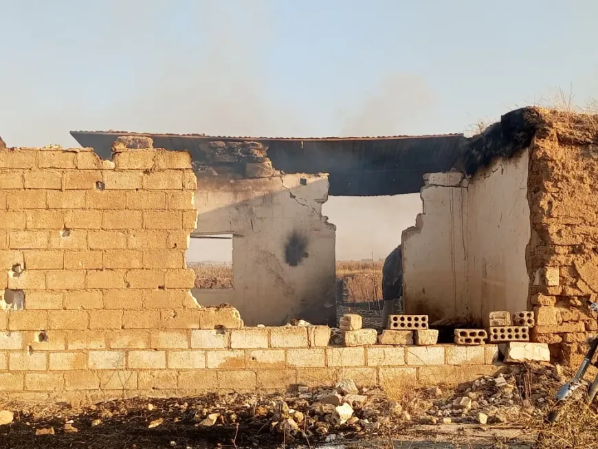 Several homes burn in al-Aboush village as fire reaches Tal Tamr